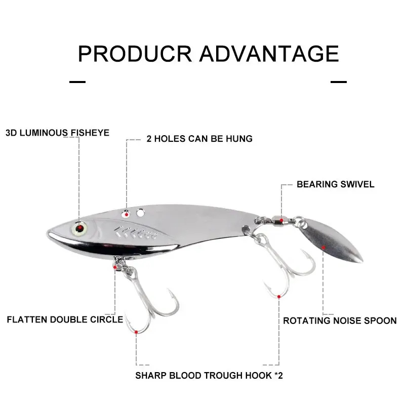 Umpan Pancing VIB Logam Zinc A - Fishing Lure Blade Bait ulasan dan harga